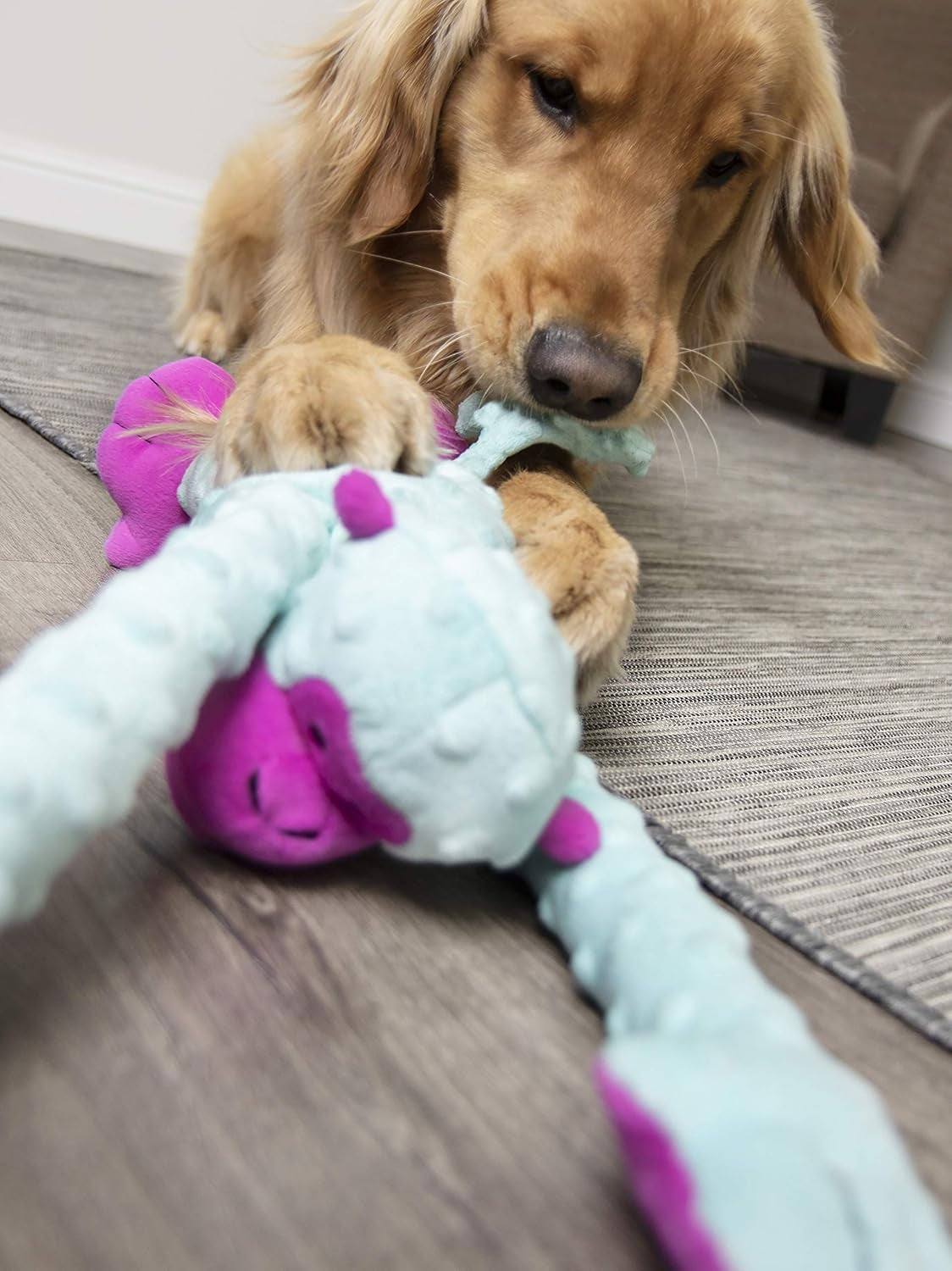 Unleash Playtime with the Crazy Tugs Monkey Squeaky Plush Tug Toy - Durable & Fun for Your Dog! 🐾💙